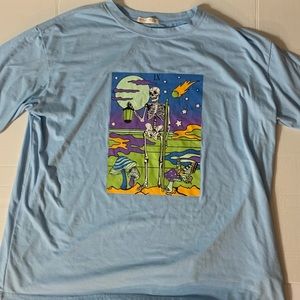 Romwe skeleton mushroom shirt. Size L